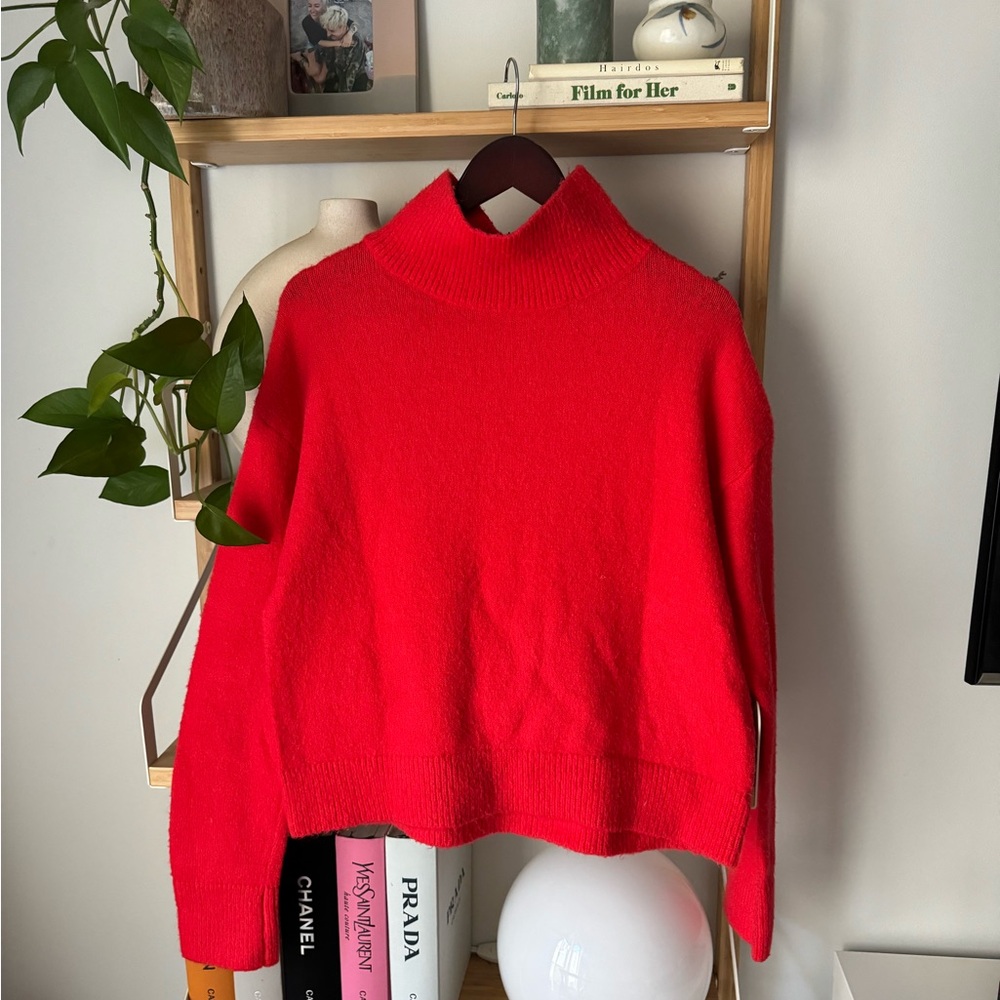 Red Turtleneck Sweater